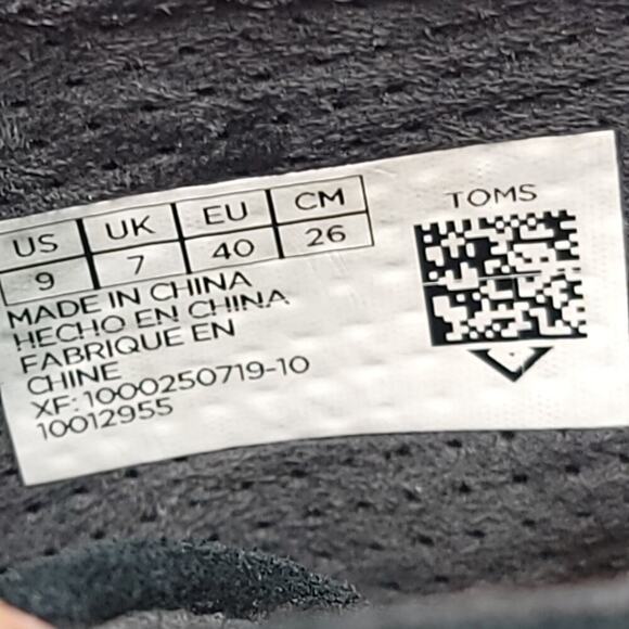 Toms Black Wedge Bootie Shoes Size 9 Heel Womens Used​​ - Picture 11 of 12